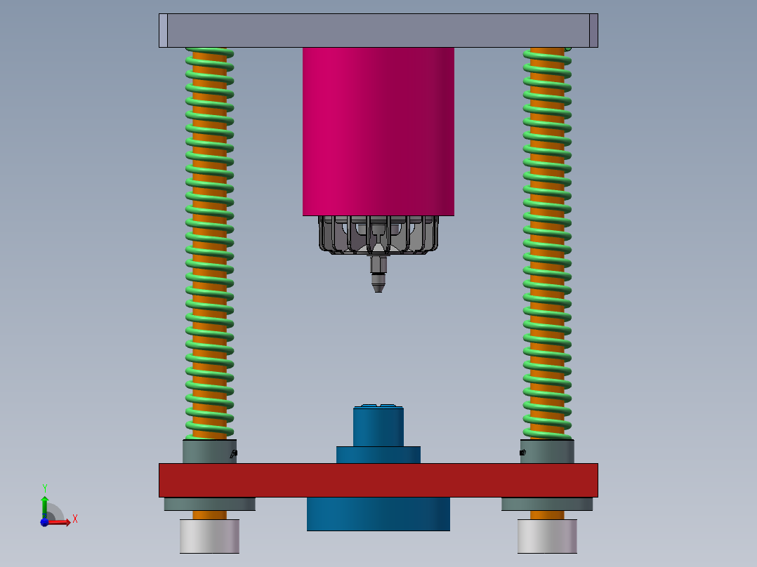 风叶入轴压入工装前视图