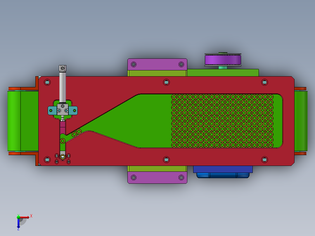铜套自动送料机构sw18可编辑俯视图