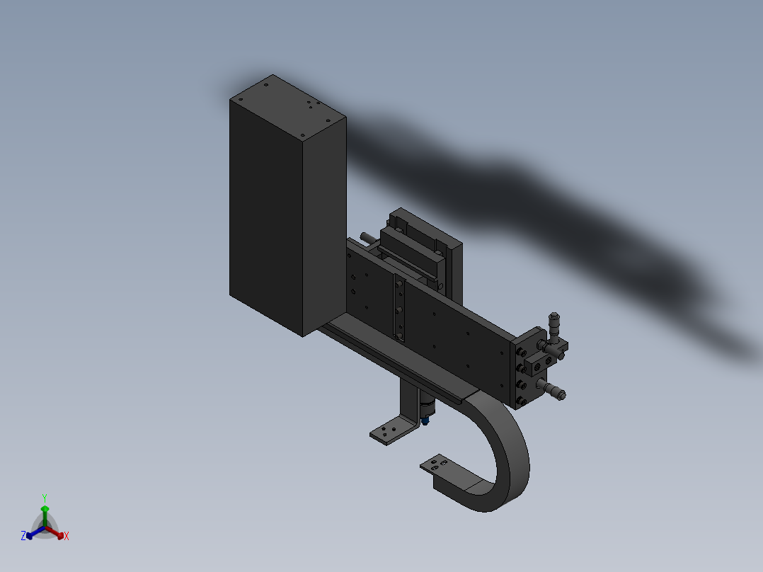 X向Z向移载机构sw18正等轴测图