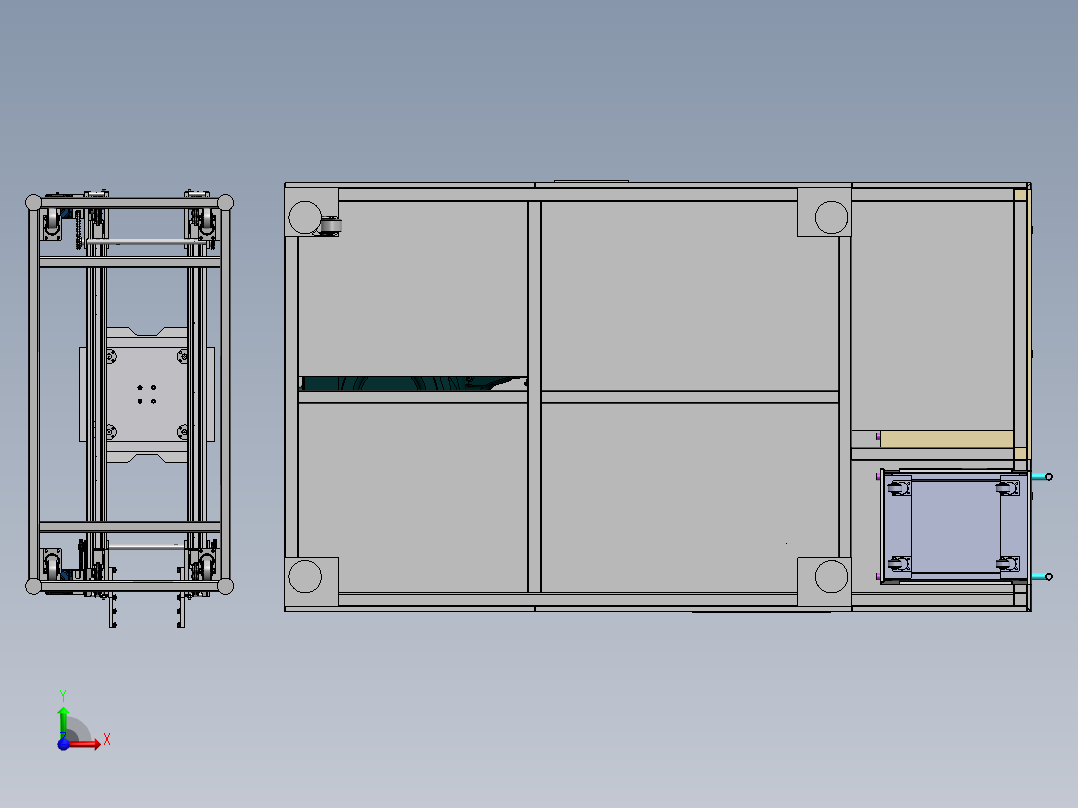 电脑风扇上料总装sw18可编辑前视图