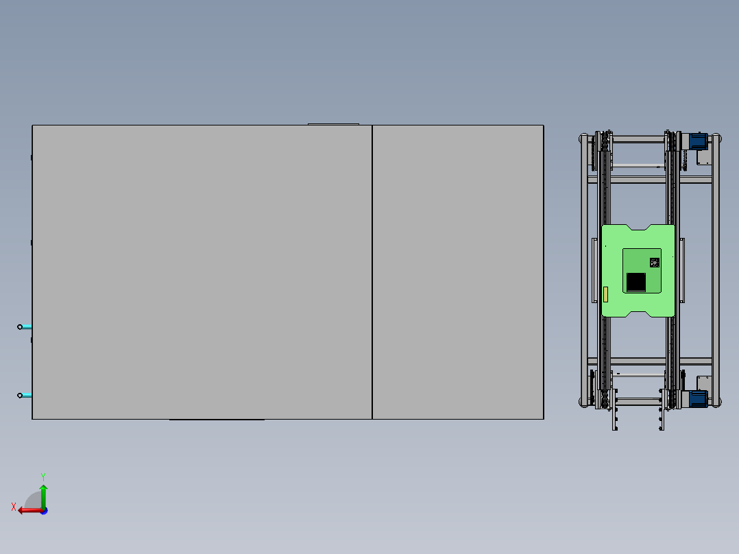 电脑风扇上料总装sw18可编辑后视图