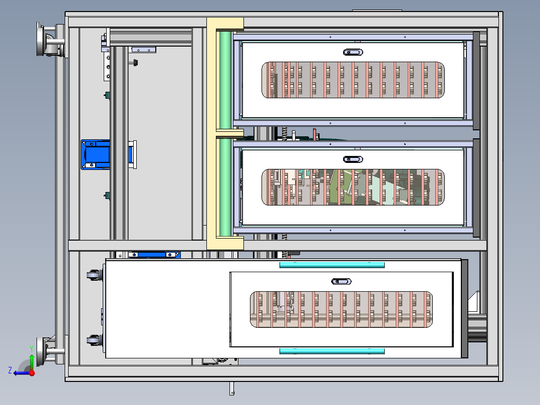 电脑风扇上料总装sw18可编辑右视图