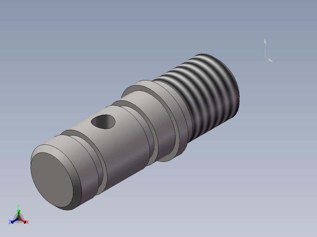 空气用快速接头正等轴测图