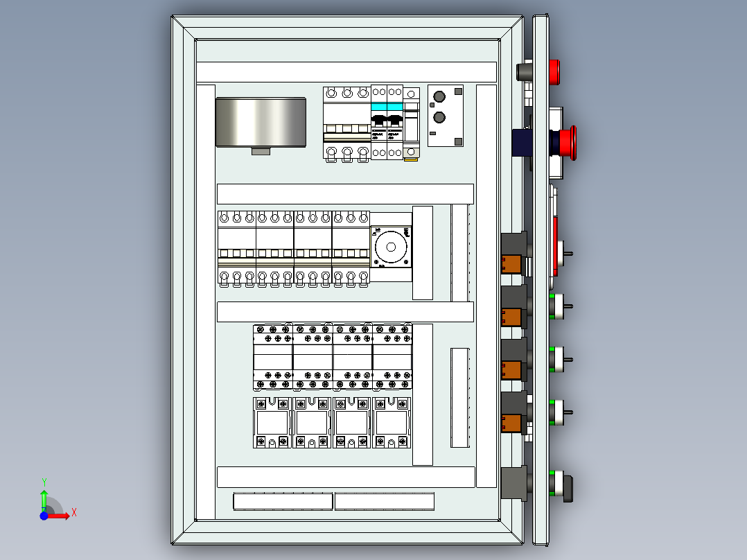 低压柜子400 X 600 mm前视图