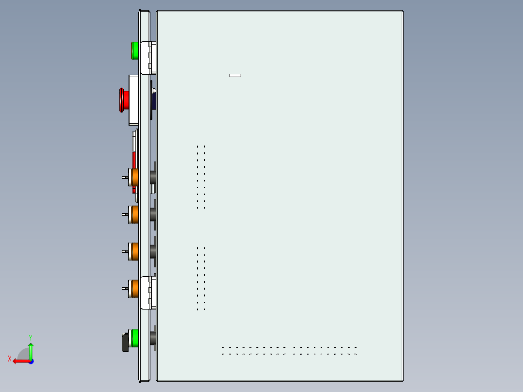 低压柜子400 X 600 mm后视图