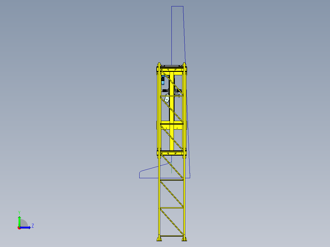 10米龙门起重机左视图