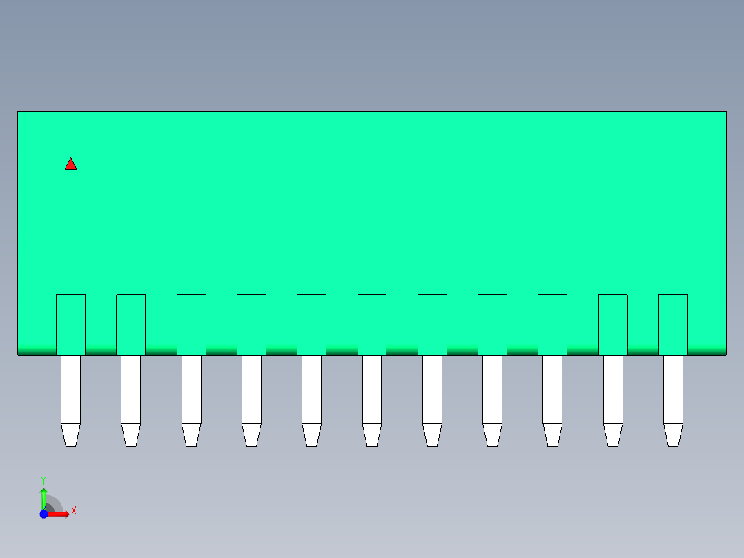 DEGSON 15EDG 系列 2.5mm 接线端子包-15EDGVC-2.5-11P-14-00AH前视图