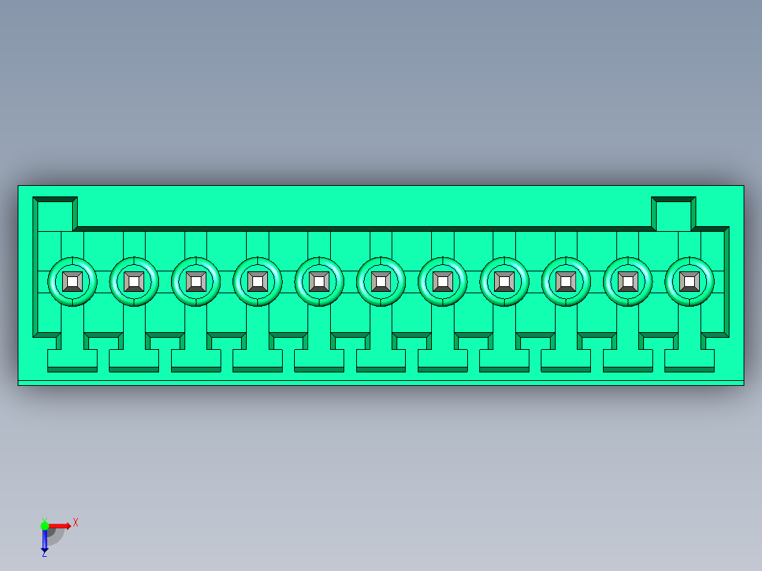 DEGSON 15EDG 系列 2.5mm 接线端子包-15EDGVC-2.5-11P-14-00AH俯视图