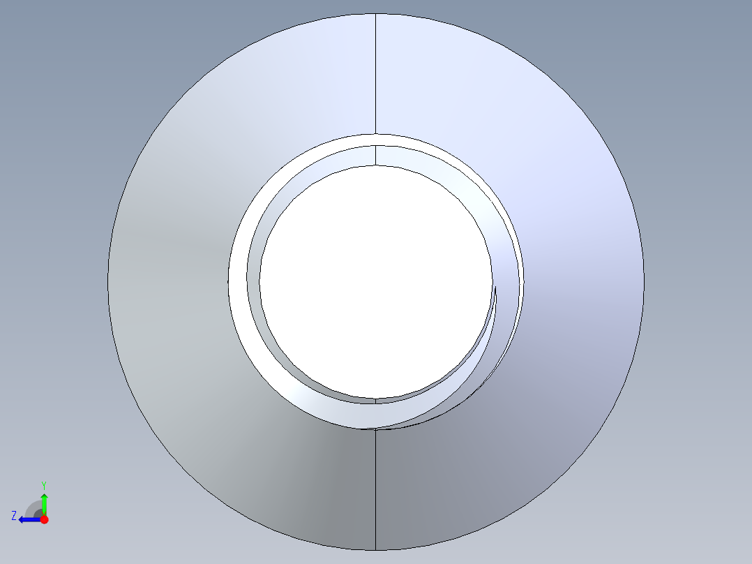 锥形内六角头螺钉-FHCS 0.500x 1.500右视图