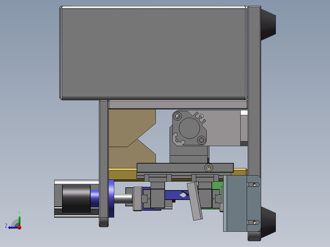 机械设计剥线机右视图