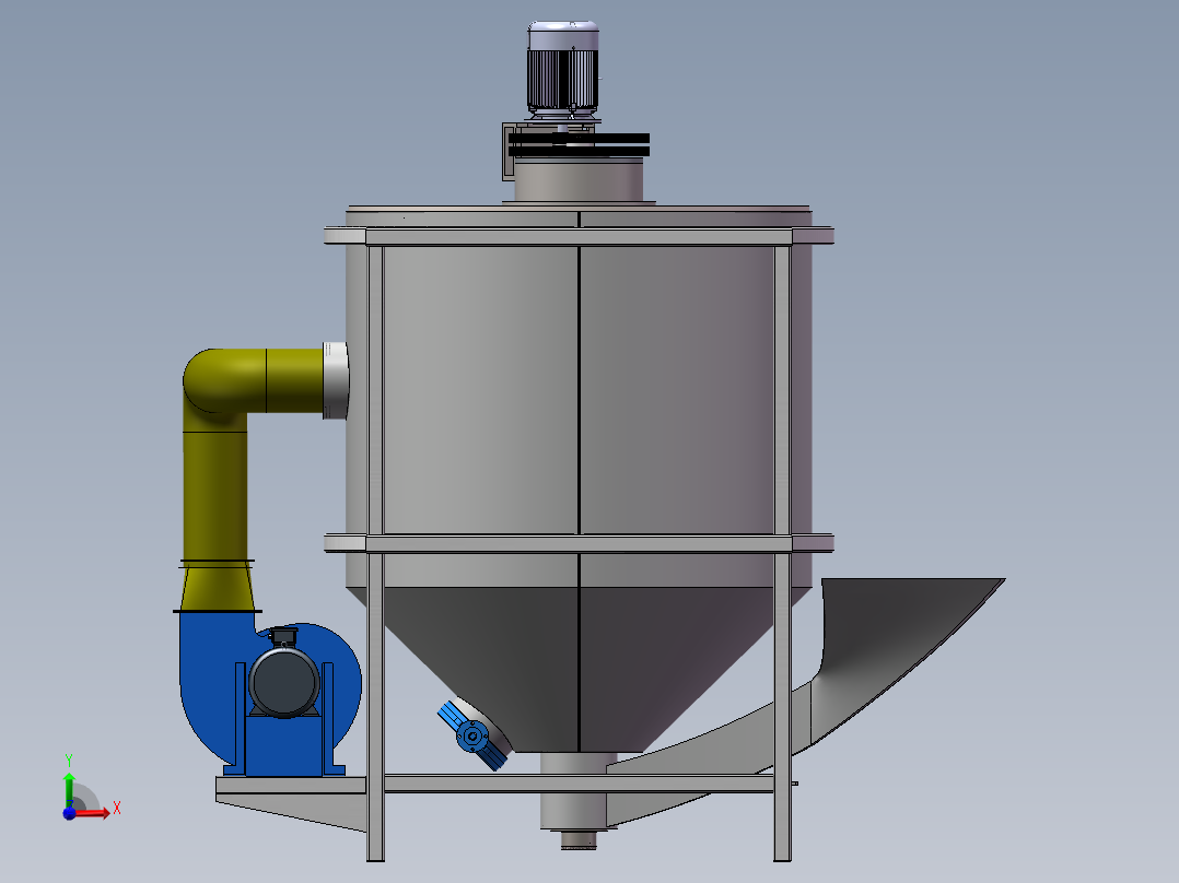 基于SolidWorks的粮食烘干机设计-LW资料前视图