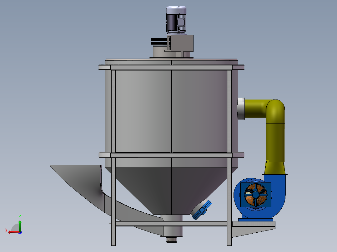 基于SolidWorks的粮食烘干机设计-LW资料后视图