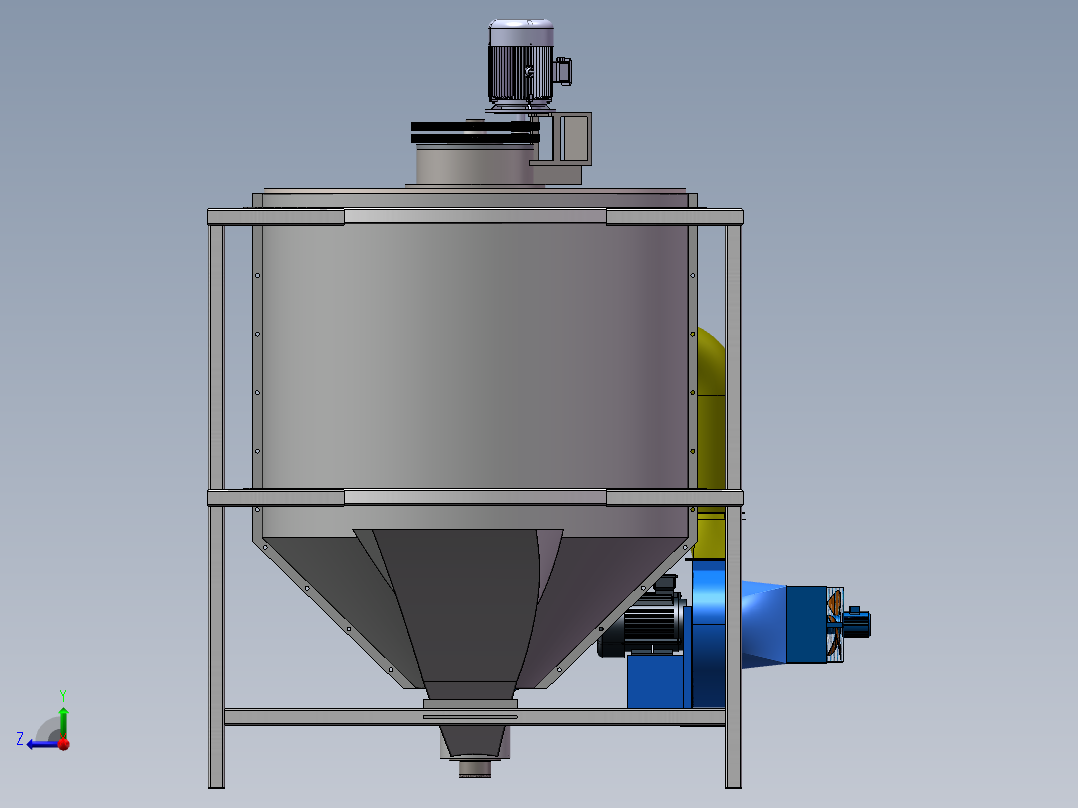 基于SolidWorks的粮食烘干机设计-LW资料右视图