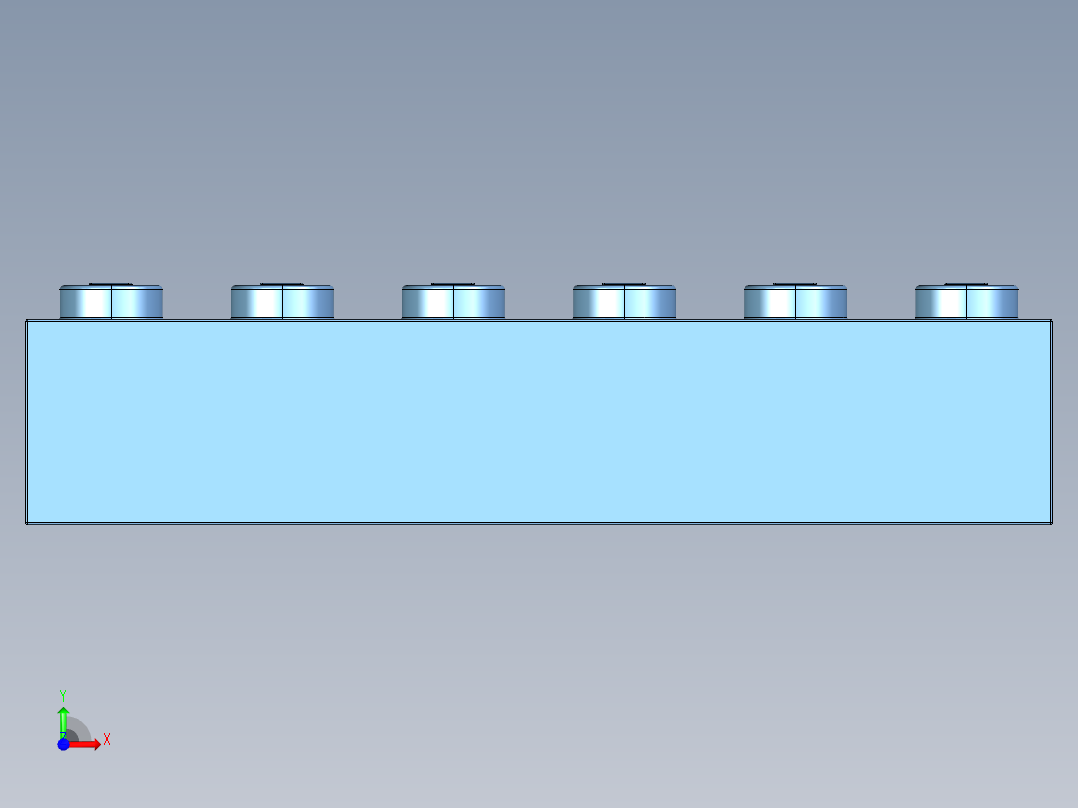 乐高套装 4421基本积木-4172684 - 3009 Medium Blue Brick 1 x 6.STEP前视图