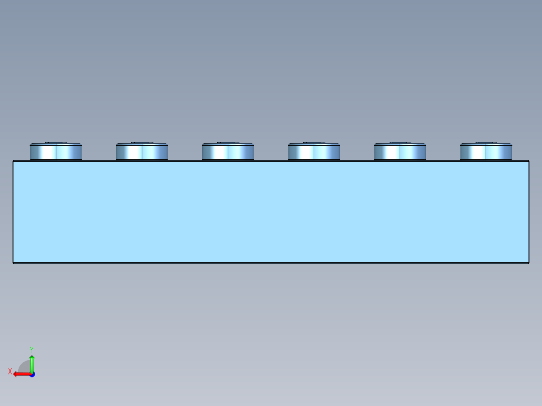 乐高套装 4421基本积木-4172684 - 3009 Medium Blue Brick 1 x 6.STEP后视图