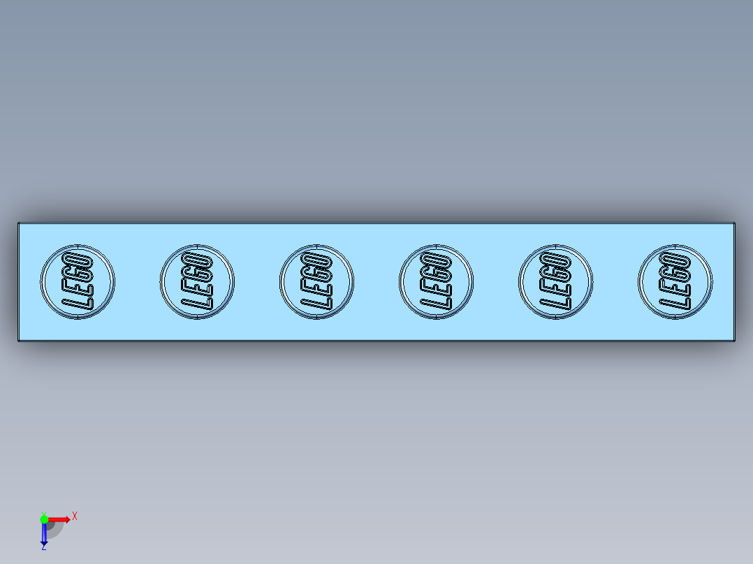 乐高套装 4421基本积木-4172684 - 3009 Medium Blue Brick 1 x 6.STEP俯视图