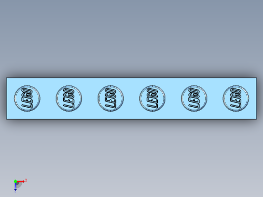 乐高套装 4421基本积木-4172684 - 3009 Medium Blue Brick 1 x 6.STEP俯视缩略图