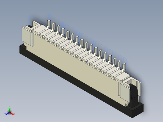 连接器 SM-FFC3B05-17-T正等轴测缩略图