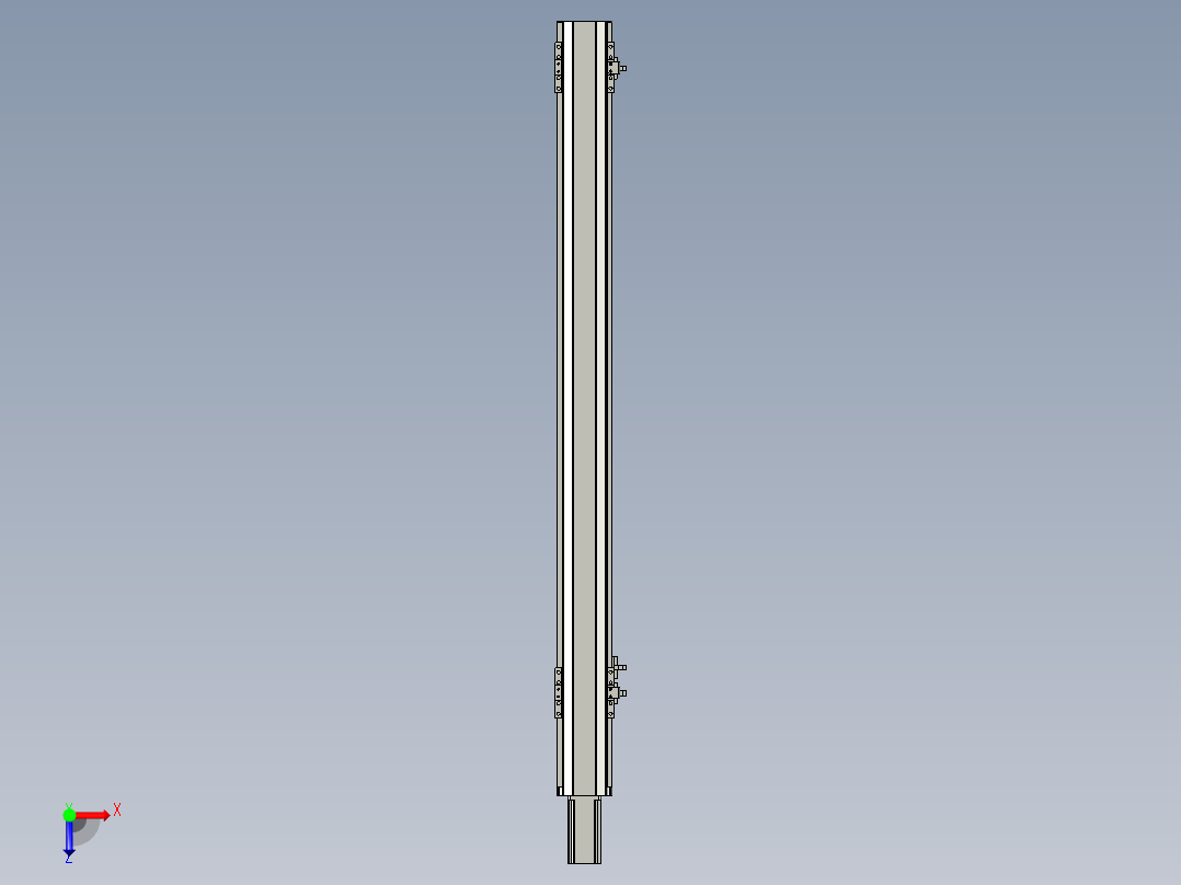直线模组LHA6-S750-M-100W(16丝杆)设计图纸俯视图