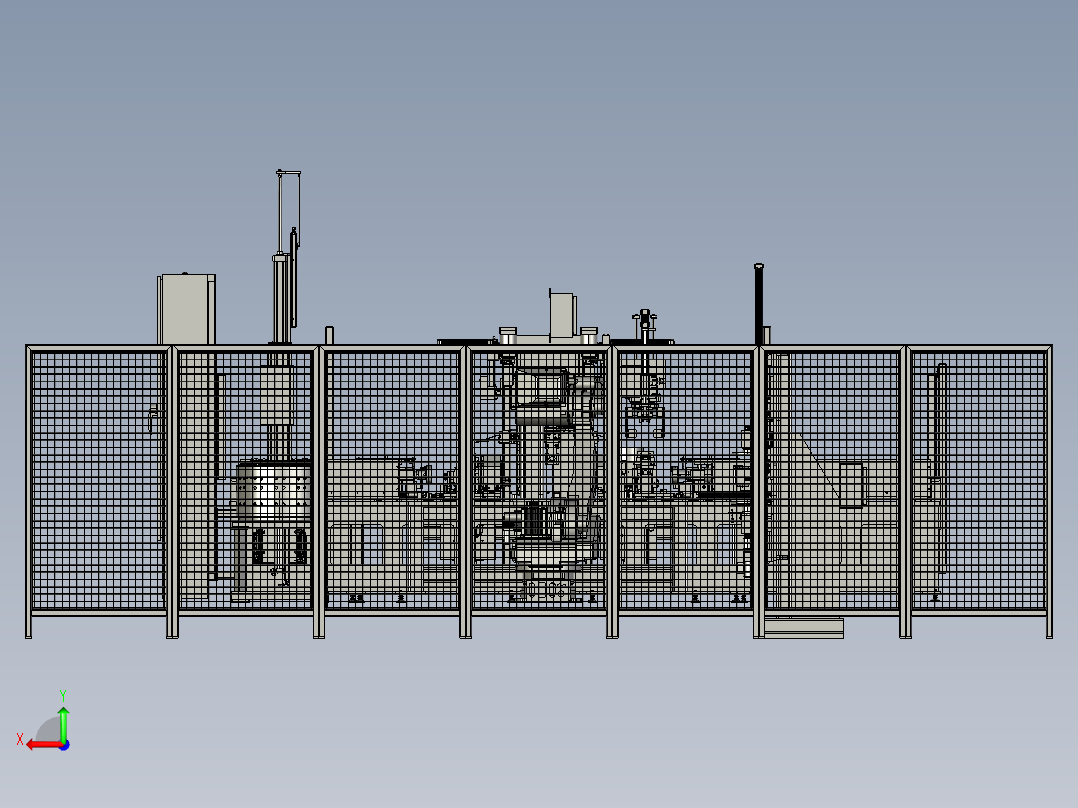 汽车转换器组装设备流水线后视图