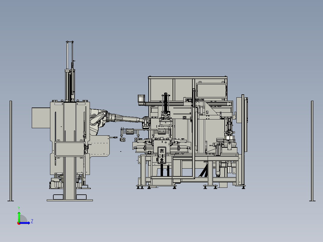 汽车转换器组装设备流水线左视图
