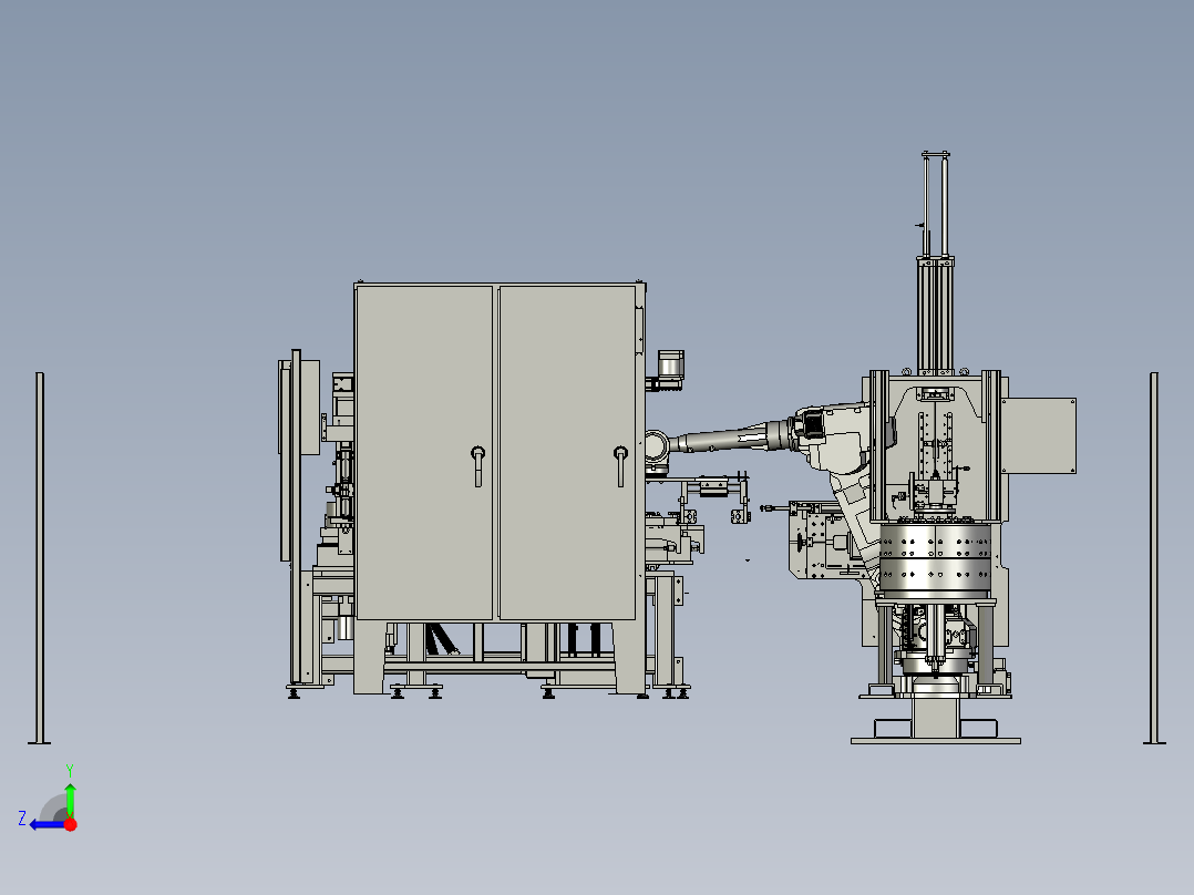 汽车转换器组装设备流水线右视图