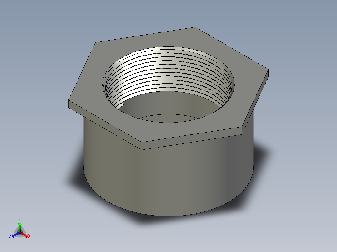 船舶管路系统SeaCor_ReducerBushing_FPTxSPIG_37J138422_4in x 3in主视图