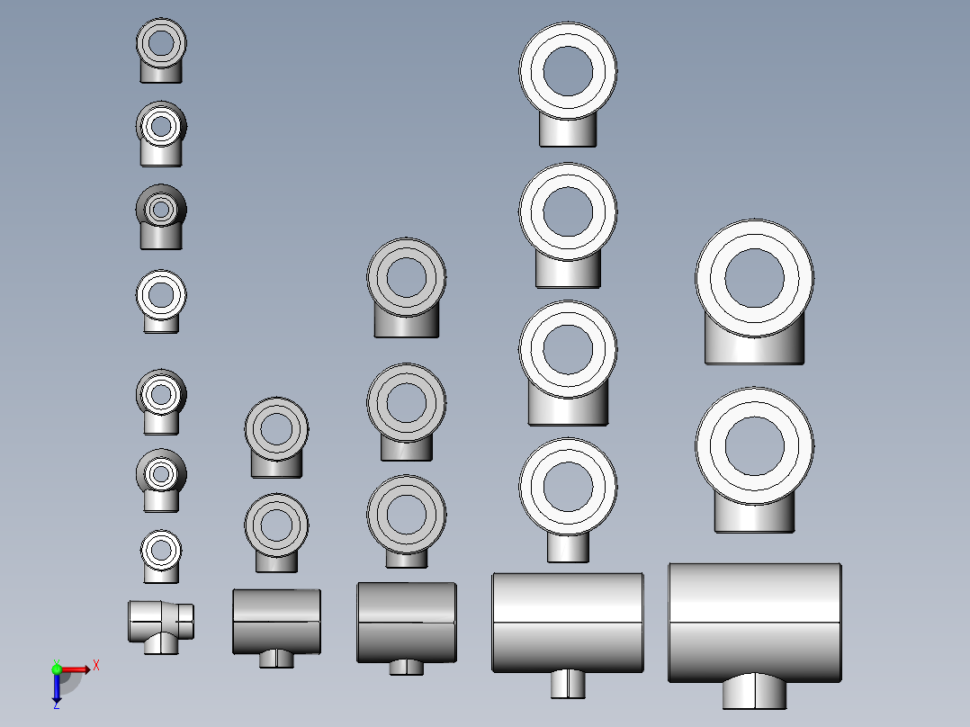 管道用聚丙烯三通俯视图