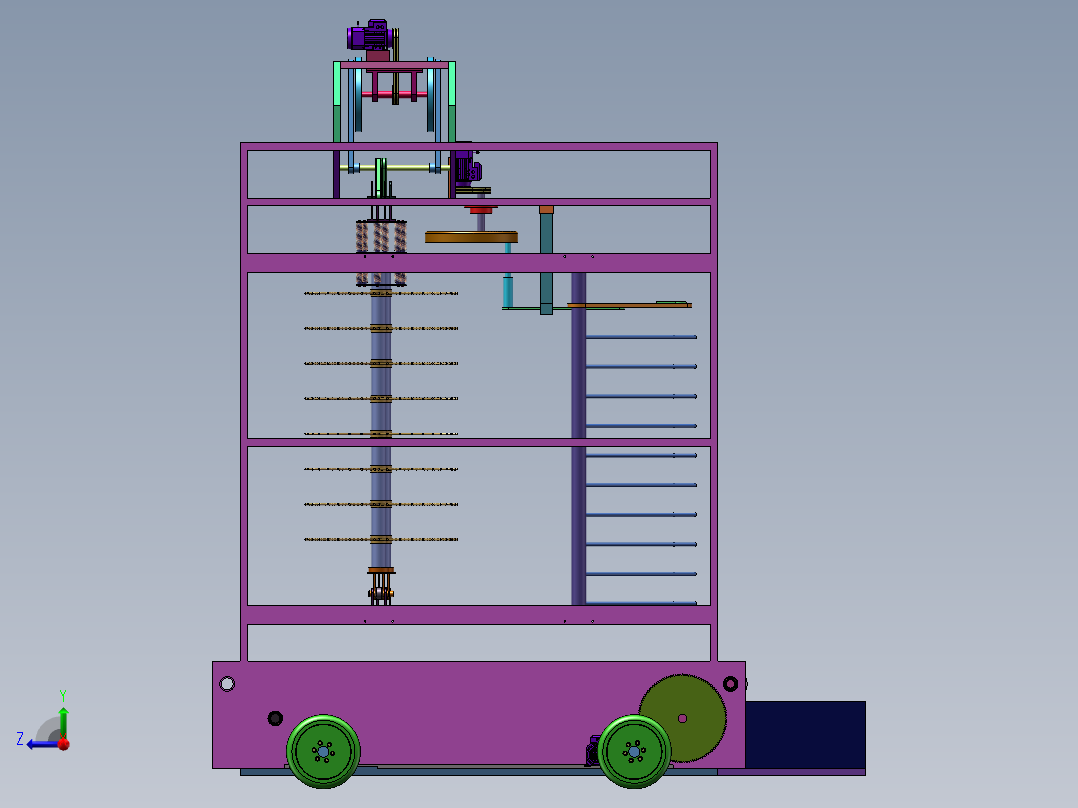 蓝莓收获机右视图