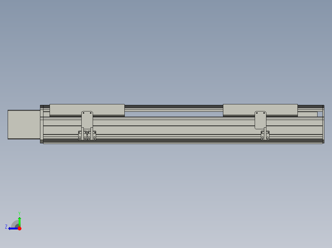 直线模组LHB21-L40-S500-R(B)设计图纸右视图