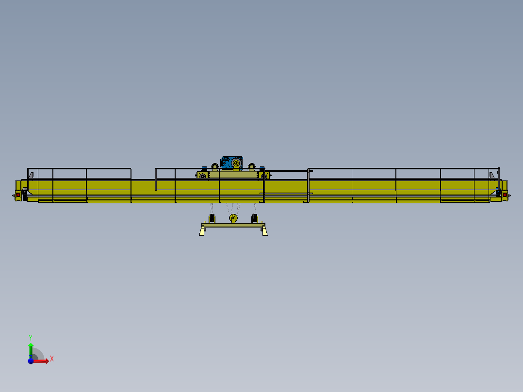 5m双梁桥式起重机前视图