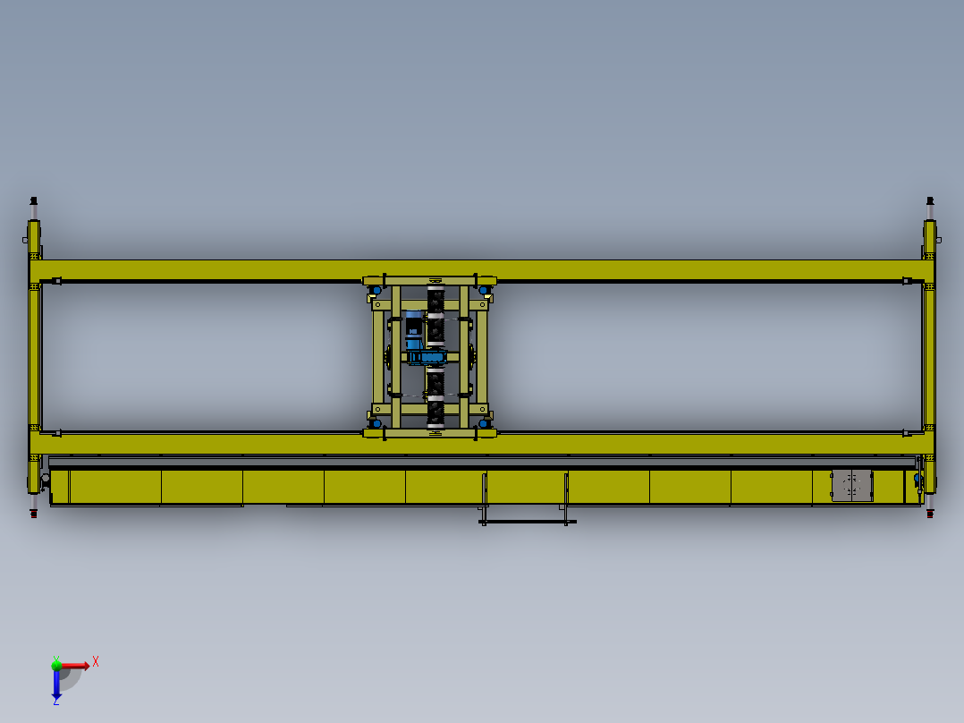 5m双梁桥式起重机俯视图