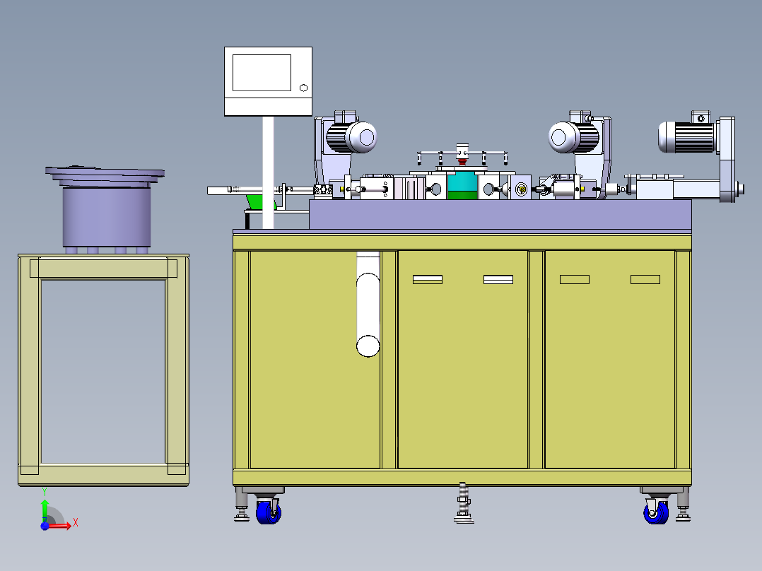 自动钻孔攻牙机前视图