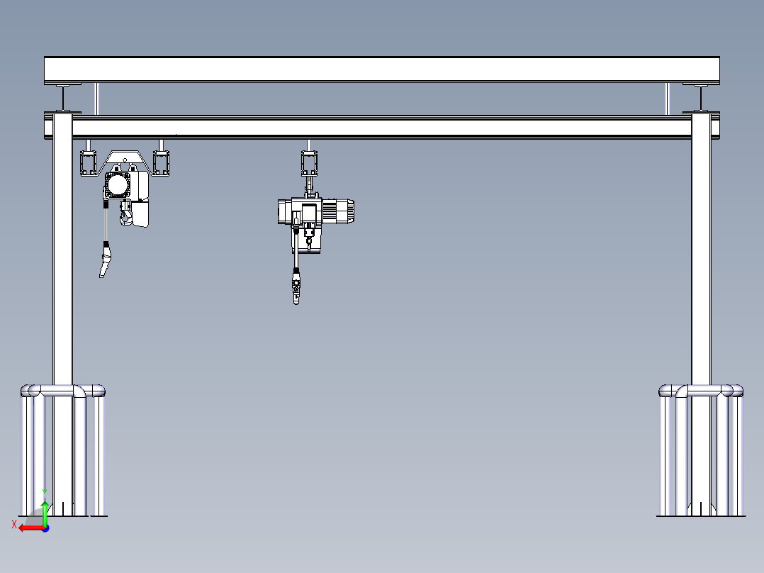 EEPOS钢构起重设备后视图