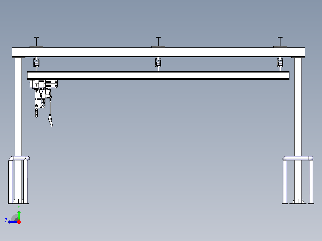 EEPOS钢构起重设备右视图