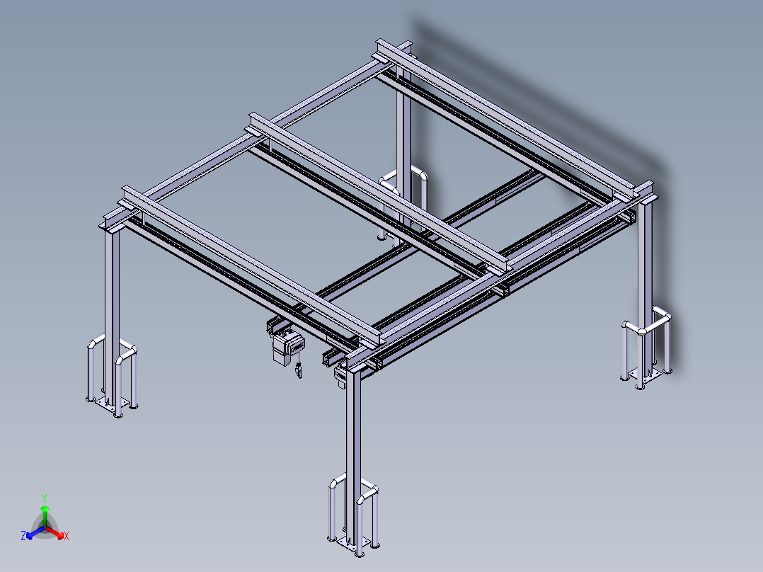 EEPOS钢构起重设备正等轴测图