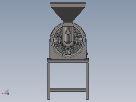 大豆粉碎机sw18可编辑后视缩略图