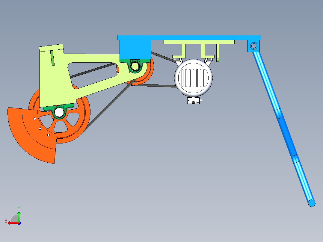 蛙式打夯机后视图