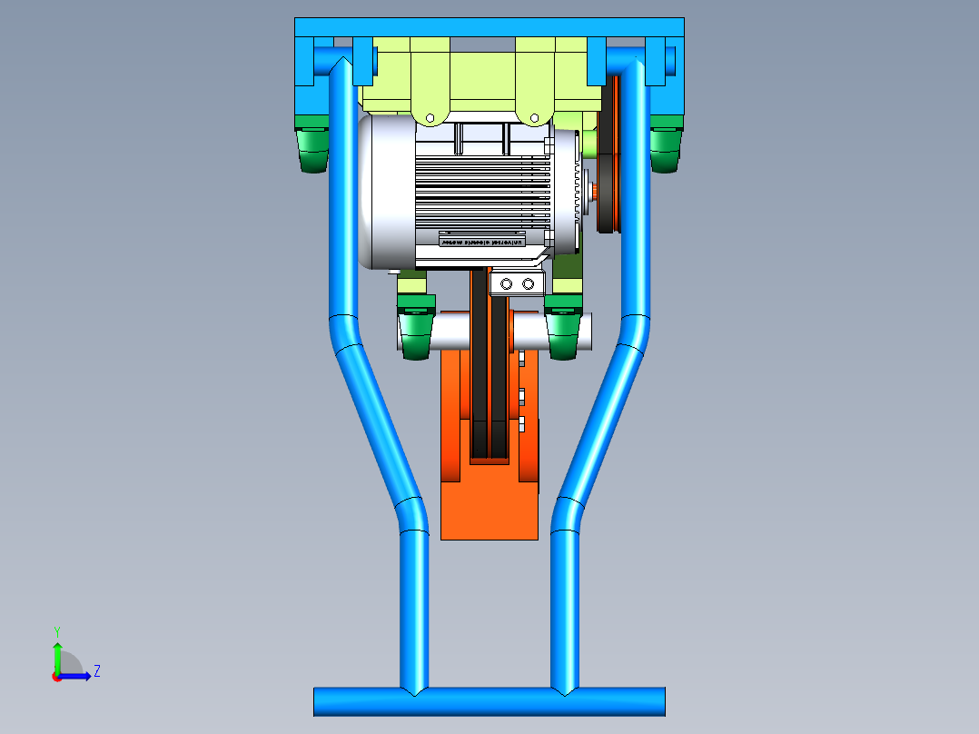 蛙式打夯机左视图