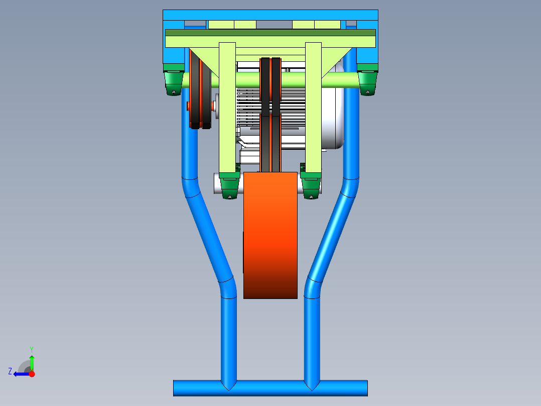 蛙式打夯机右视图