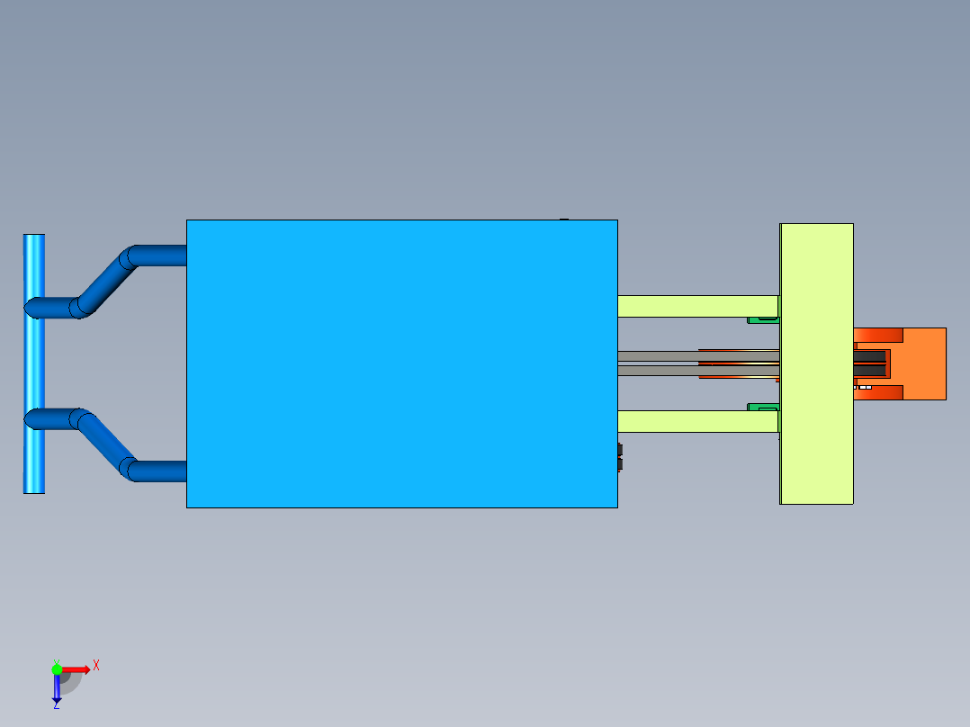 蛙式打夯机俯视图