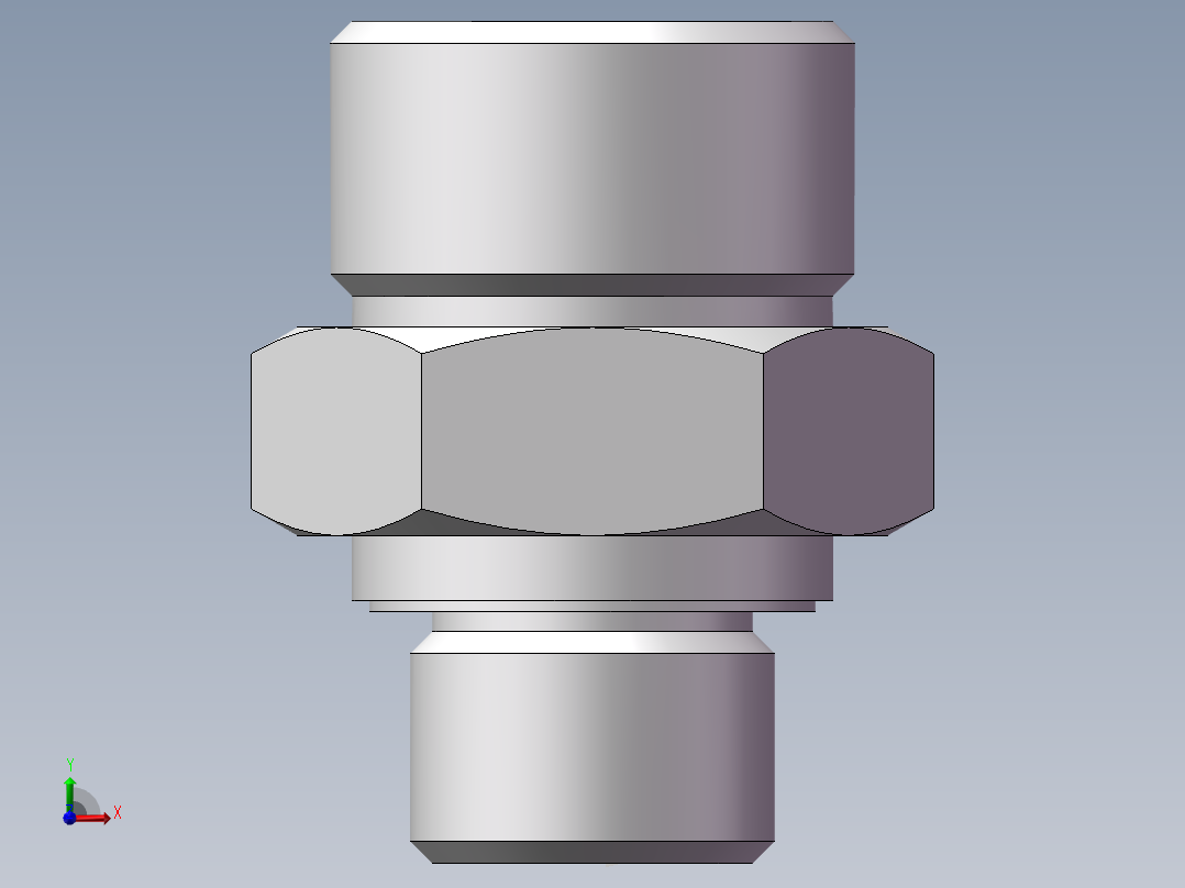 英制管螺纹ED密封、1DB-24-06WD前视图