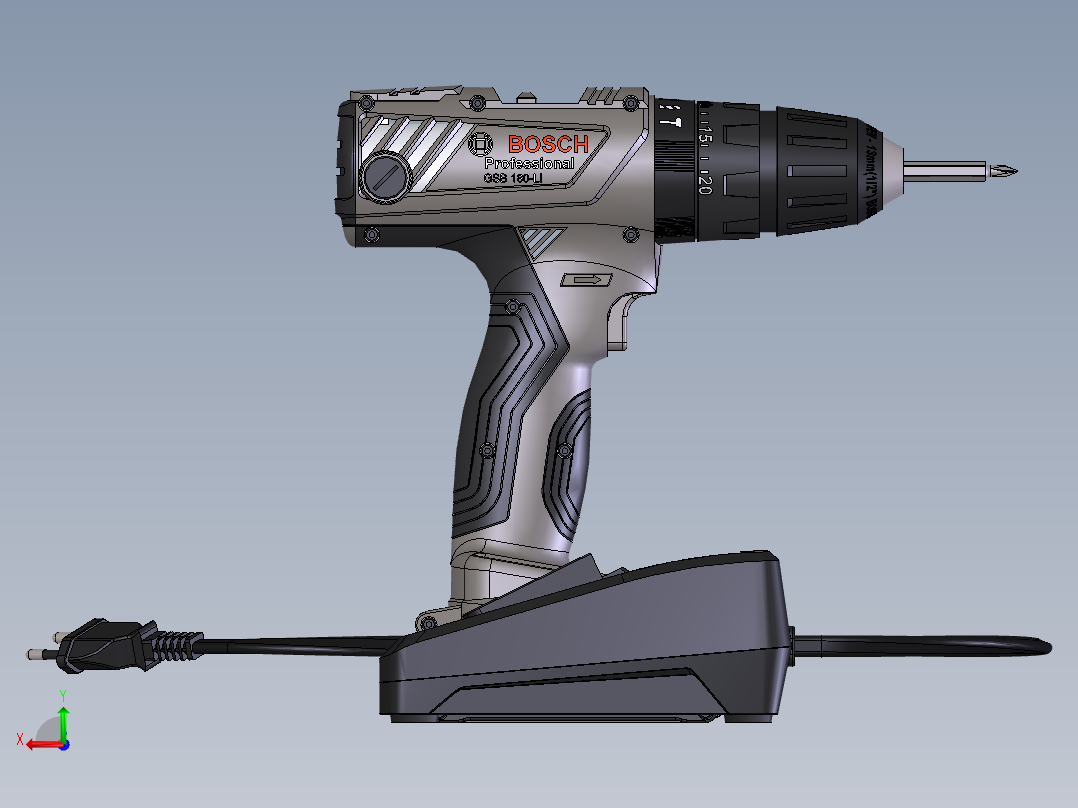 电钻螺丝刀后视图