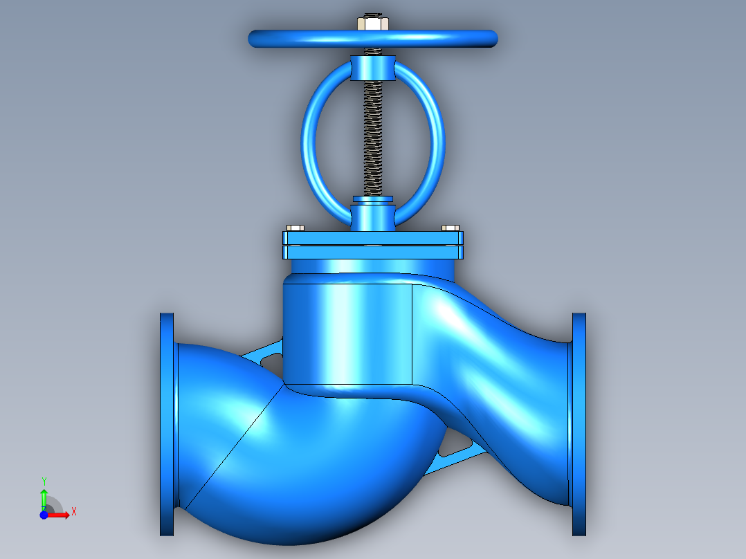 船用铸钢截止（止回）阀DN300-PN10前视图