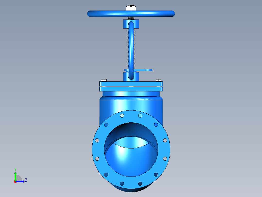 船用铸钢截止（止回）阀DN300-PN10左视图