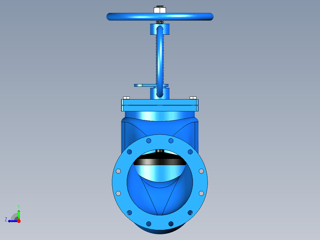 船用铸钢截止（止回）阀DN300-PN10右视图