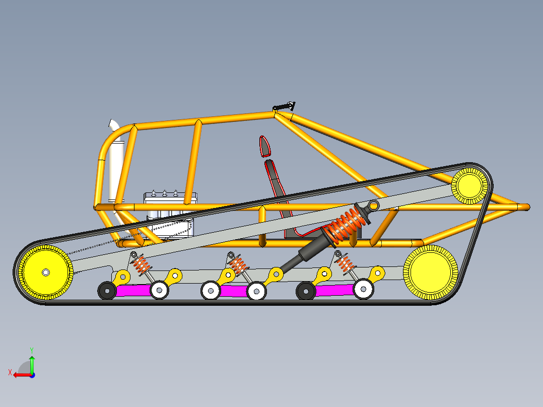 B2004072-履带式越野车后视图