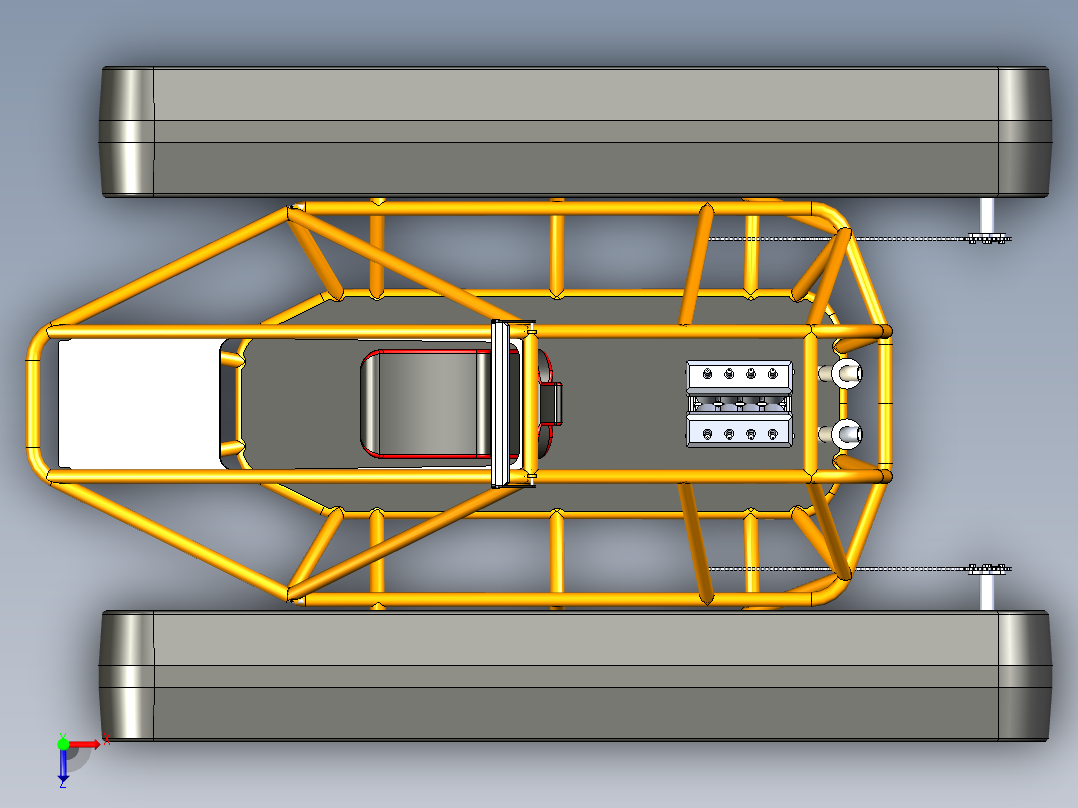 B2004072-履带式越野车俯视图
