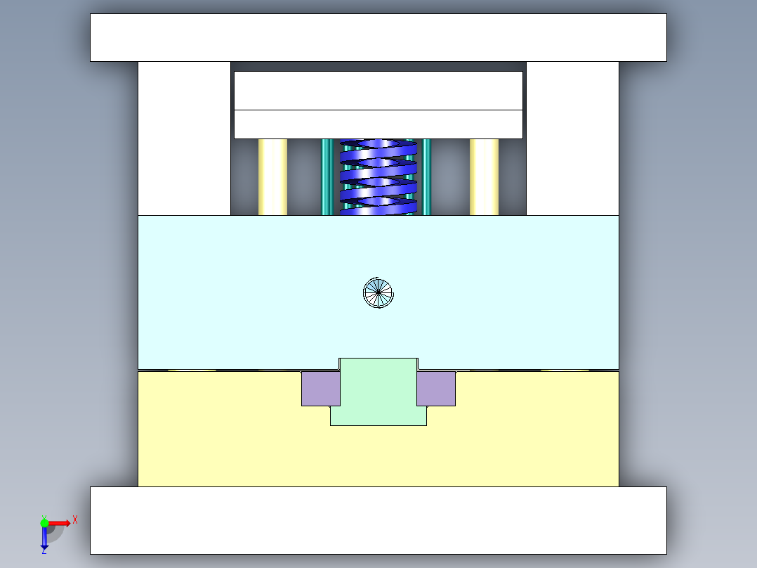 开关旋钮（两板模+前模滑块）俯视图