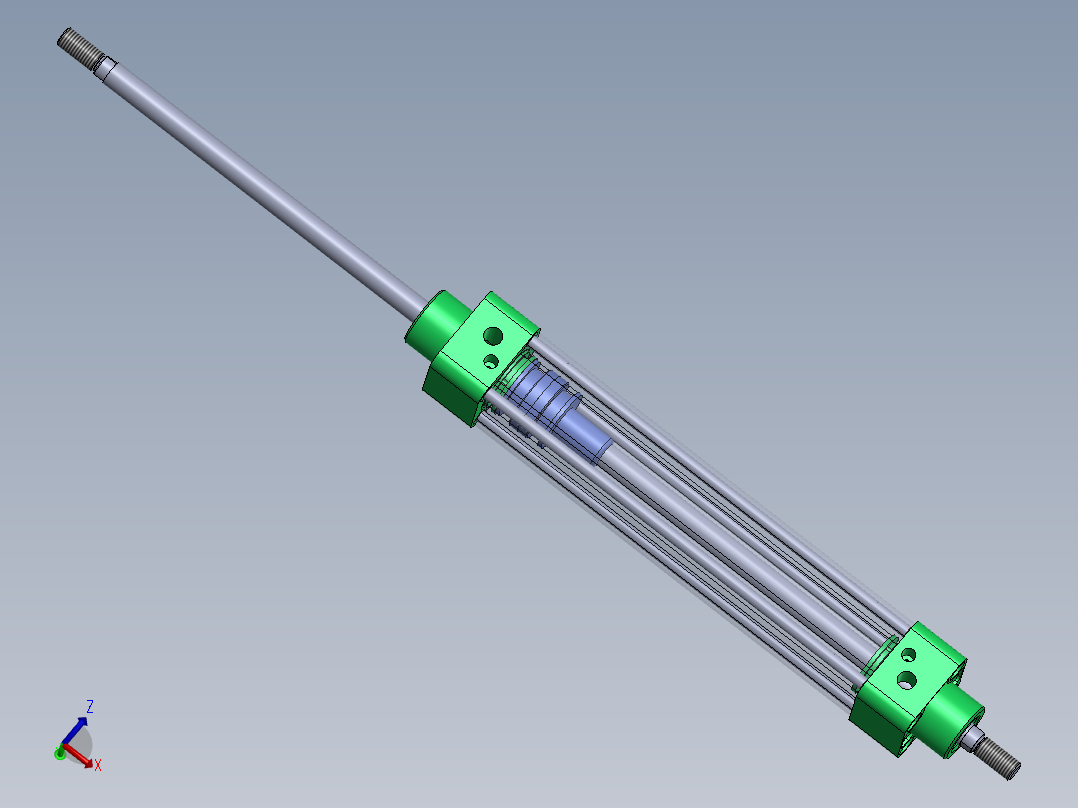 拉杆气动气缸（带双杆 - 双作用）32x12x180毫米